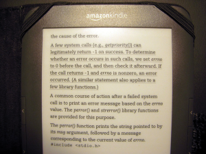 Abbildung 1: Streicht der Leser Stellen im Text an, speichert der Kindle-Reader diese Markierungen in einer Textdatei und gibt sie auch an den zentralen Server weiter.