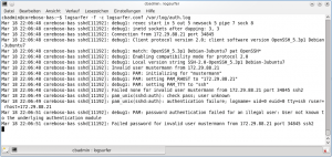 Abbildung 2: Mit drei Logsurfer-Regeln lassen sich missglückte Anmeldeversuche am SSH-Port überwachen.