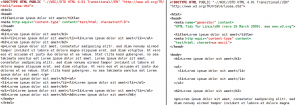 Abbildung 2: HTML Tidy unterstützt Webentwickler bei der Formatierung des Quellcodes. Im Gegensatz zur Originaldatei (links) präsentiert sich die bearbeitete Datei (rechts) deutlich besser lesbar.