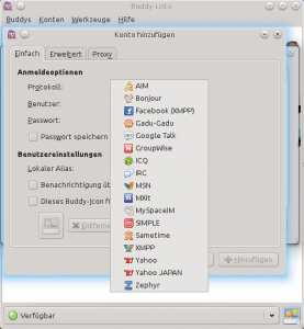 Abbildung 1: Unter Ubuntu 11.10 beherrscht Pidgin normalerweise 17 Instant-Messaging-Netzwerke. Mit Erweiterungen lässt sich das noch ausbauen, auch ein Facebook-Plugin steht bereit.