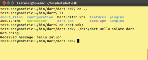 Abbildung 2: Das Dart-SDK bringt neben einem Compiler auch eine virtuelle Maschine für die Kommandozeile mit.