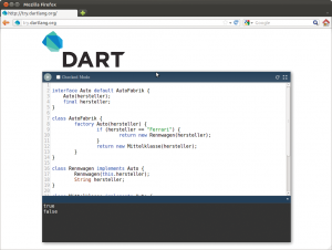 Abbildung 3: Installation nicht erforderlich: Das Online-Tool Dartboard erlaubt das Testen von kleineren Dart-Programmen in jedem modernen Webbrowser.