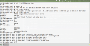 Abbildung 2: Per SSH auf dem Pi angemeldet findet der Anwender ein auf den ersten Blick vollständiges Linux-System. Der Debian-Kernel erkennt die ARM6-Architektur.