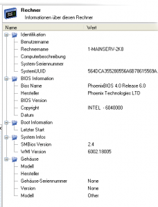 Abbildung 3: Lohn der Mühe: Auch ohne Agent auf dem Client trägt ACMP alle wichtigen Informationen über die Hosts im Netz zusammen.