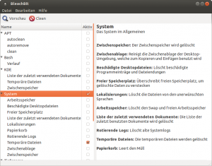Abbildung 3: Einfache Bedienung und viele Funktionen bringt das Universal-Löschtool Bleachbit, und zwar sowohl für Linux als auch auf Windows.