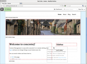 Abbildung 3: Einige Elemente der Website verschieben Nutzer komfortabel per Drag&Drop im Browser an einen neuen Ort. Welche Bestandteile auf diese Weise wandern können, zeigen die gestrichelten Linien an.