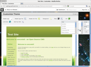 Abbildung 4: CSS leicht gemacht: In diesem praktischen Editor bestimmen Nutzer die Farbe ihrer Website, wie Hintergrund und Links aussehen und die verwendeten Fonts.