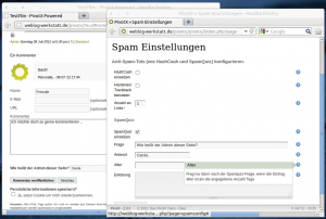 Abbildung 6: Über das Dashboard erreichen Admins im Bereich »Wartung« die mitgelieferten Antispam-Maßnahmen. Ein allgemeines oder auf einzelne Benutzer zugeschnittenes Quiz ist schnell eingerichtet.