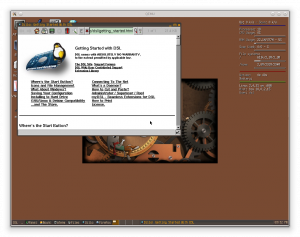 Joe's Window Manager JWM treibt die grafische Oberfläche von DSL an.