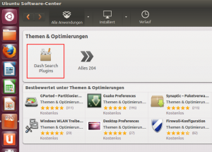 Die Filter für das Dash lassen sich nun einfacher über das Software-Center erreichen.