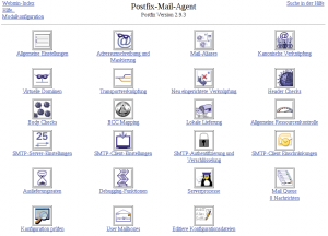 Abbildung 1: Webmin transportiert die volle Komplexität der Postfix-Administration in ein Web-GUI.