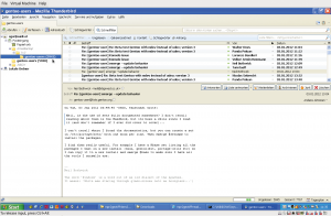 Abbildung 2: Im E-Mail-Client jedes Benutzers blenden sich neben dem regulären IMAP-Foldern, hier beispielsweise »gentoo-users«, korrespondierende Snapshot-Folder ein, hier »EmailBackup.h-2«.
