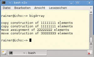 Abbildung 3: Eigentlich verschiebt das optimierte Kopierprogramm »BigArray«.