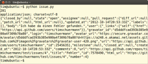 Abbildung 3: Das von Python abgeschickte Issue …