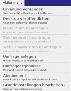 Abbildung 4: Open Meetings unterstützt Umfragen zwischen Moderatoren und Teilnehmern.