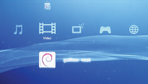 Abbildung 5: Eine Sony Playstation findet via DLNA den Debian-Media-Server.