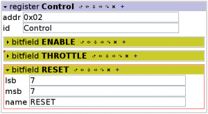Abbildung 5: &raquo;ghdlsim.xml&laquo; in einen XML-Editor geladen zeigt eine einfache Registerdefinition an.