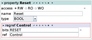 Abbildung 6: Das &raquo;ghdlsim.xml&laquo;-Mapping des Hardware-Bit in ein abstraktes Property.