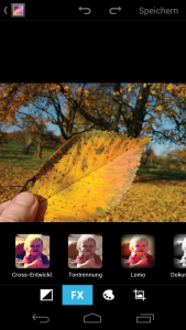 Abbildung 6: Die neue Kamera-App wartet mit einer Reihe hübscher Effekte auf.