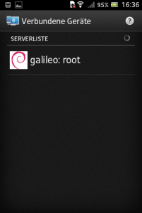 Abbildung 7: Das Experia-Go-Smartphone von Sony erkennt den neuen, Linux-basierten DLNA-Server …