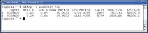 Abbildung 1: Die per Nttcp gemessenen 28 MBit/s auf einer von mehreren Hosts genutzten 34-MBit-Leitung sind in Ordnung, da auch noch zwei Firewalls dazwischen liegen.