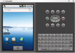 Abbildung 1: Der auf Qemu basierende Emulator lässt auch Entwickler ohne konkrete Hardware-Applikationen für Android entwerfen. Programmierer dürfen sich dazu sogar die konkrete Android-Version aussuchen.