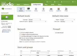 Abbildung 2: Mit Suse Studio lassen sich Open-Suse-VMs im Browser erstellen und konfigurieren.
