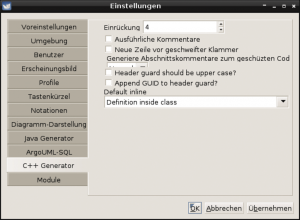 Abbildung 2: Einige Argo-UML-Dialoge enthalten kleinere Darstellungsfehler. Abhilfe schafft in diesem Fall, das Fenster von Hand mit der Maus größer zu ziehen.