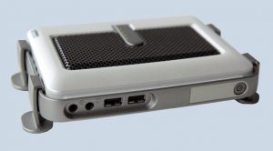 Mit seinen kompakten Abmessungen lässt sich der Linux-basierte Thin Client von Wyse auf der Rückseite eines Flachbildschirms verstecken. Quelle: Wyse