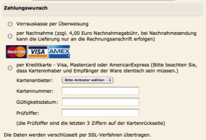 Abbildung 3: Auch wenn der Text es anders darstellt, die Kreditkartendaten laufen nicht SSL-verschlüsselt über die Leitung (siehe Listing 2).