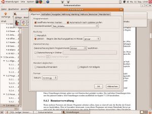 Abbildung 4: Das Einstellungsfenster nimmt Informationen zur eigenen Firma sowie zu Formaten und Währungen auf. Auch den Zeitplan für Buchungen und Backups legt der Selbstständige hier fest.