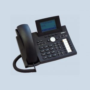 Das Voice-over-IP-Telefon Snom 360 vom gleichnamigen Hersteller bietet umfassende Kommunikationsmöglichkeiten über ein normales Netzwerk. Quelle: Snom