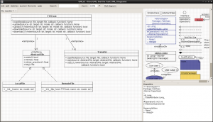 Abbildung 7: Umlet verwendet eine Wiki-artige Syntax zur Beschriftung von Modellelementen (unten rechts). Das macht das Tool zu einem der flexibelsten Testkandidaten.