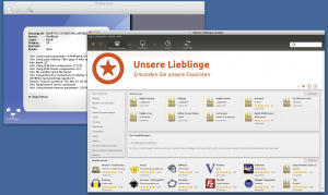 Abbildung 2: Der X2go-Client für OS X läuft inzwischen rund. Hier präsentiert sich das Ubuntu Software-Center eines Linux-Servers in der Ferne auf dem lokalen OS-X-Desktop.