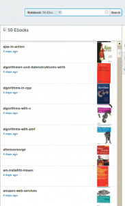 Abbildung 2: Mit Hilfe eines API-Skripts zeigt Evernote die Bücher der Bibliothek nun mit Titelbild und Tagging-Funktion.