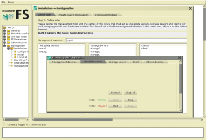Abbildung 3: Das in Java umgesetzte Admin-GUI von FHG-FS heißt Admon. Es hilft bei der Installation, der Administration der Dienste und gibt Informationen zum Dateisystem aus.