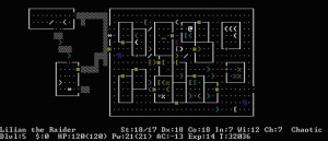 Abbildung 1: Nethack stellt seine Grafiken mit Hilfe von Ascii-Zeichen dar.