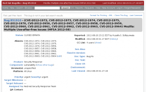 Abbildung 2: Red Hat hat aus mehreren Fixes, die durch CVEs veranlasst waren, ein Update-Paket gebaut …
