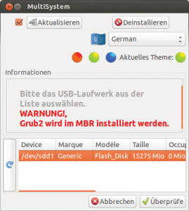 Abbildung 2: Beim ersten Start richten Anwender Multisystem ein. Die bunten Kugeln definieren die Farbgebung der Benutzeroberfläche.