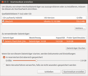 Abbildung 4: Der Ubuntu Startmedienersteller ist, wie nicht anders zu erwarten, auf Ubuntu-Distributionen spezialisiert.