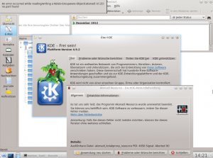 Abbildung 9: Geht gar nicht – ein altes KDE. Neuer als die recht aktuelle 4.9.4 sollte es schon sein, sonst hagelt es die aus den letzten Jahren leidvoll bekannten Fehlermeldungen, wie hier auf Linux Mint.