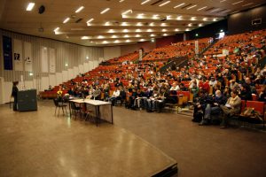 Bei den Keynotes der FOSDEM 2013 in Brüssels freier Universität.