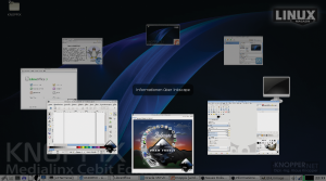 Abbildung 2: Hier gehts rund: 3-D- und Transparenz-Effekte beim neuen Knoppix-LXDE-Desktop.