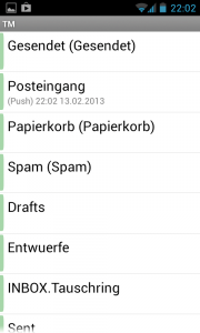 Abbildung 2: Der K-9-Client für Android beherrscht bereits das fortgeschrittene Special-Use-Feature.