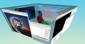 Abbildung 3: Beeindruckende Desktop-Gimmicks mit Compiz: Würfeln mal anders.