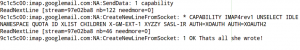 Abbildung 4: Dieser IMAP-4-Server zeigt beim Offenbaren seiner Fähigkeiten, dass er unter anderem die &raquo;NAMESPACE&laquo;-Erweiterung, aber auch &raquo;IDLE&laquo; und &raquo;ID&laquo; beherrscht.