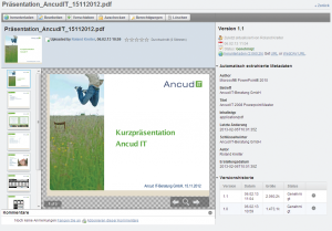 Abbildung 6: Zum Standard moderner CMS/DMS gehören neben schicken Web-GUIs und Versionierung auch Dokumenten-Vorschau und -Editor.
