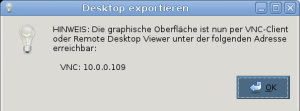 Abbildung 6: Desktops aus der Ferne per VNC zu beobachten gehört zu Knoppix' Spezialdisziplinen.