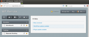 Abbildung 7: Die Anzeige links verrät, wie viele Blogs das Tool verwaltet und wo Updates für WordPress selbst, für Plugins und Themes warten.