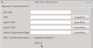 Abbildung 3: Die Umwandlung definieren Anwender in XSLT-Transformationen.